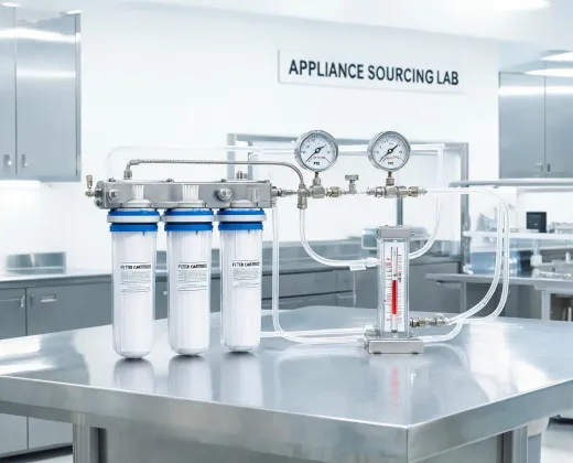 Water filter QA bench